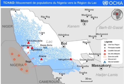 Tchad : alerte de l’OCHA sur la situation des réfugiés dans la région du Lac