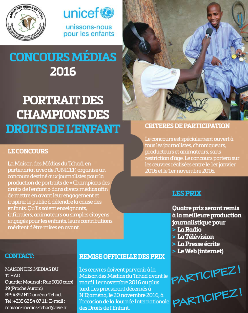 Concours Média 2016 : portrait des champions des droits de l’enfant