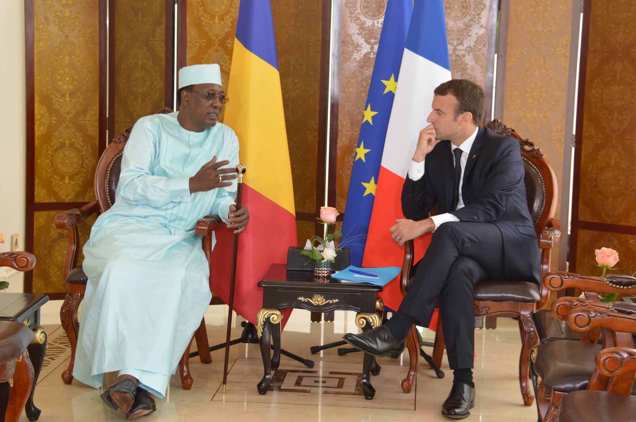 G5 Sahel : premier tête-à-tête entre Deby et Macron