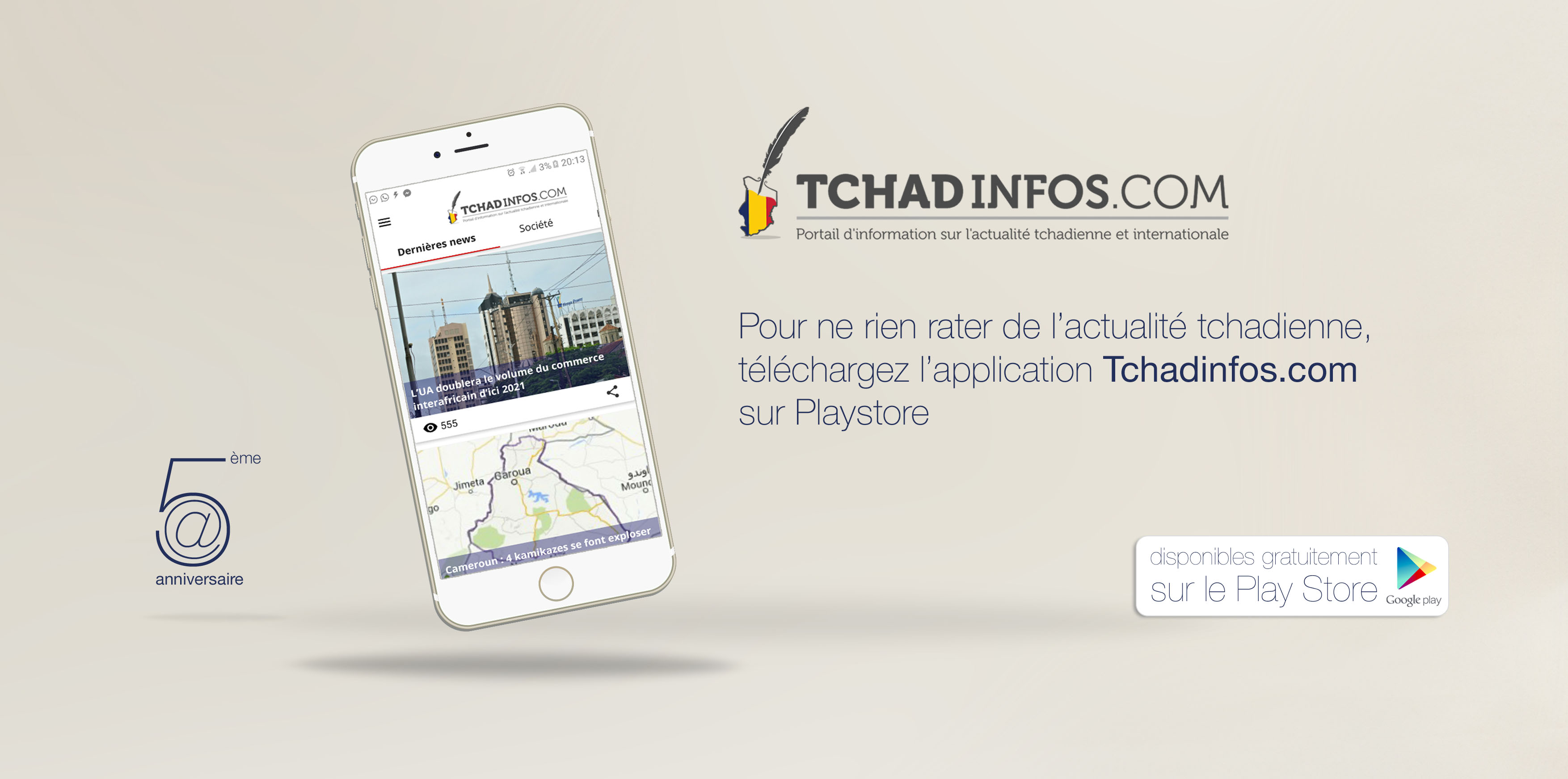 Tchadinfos.com lance son application