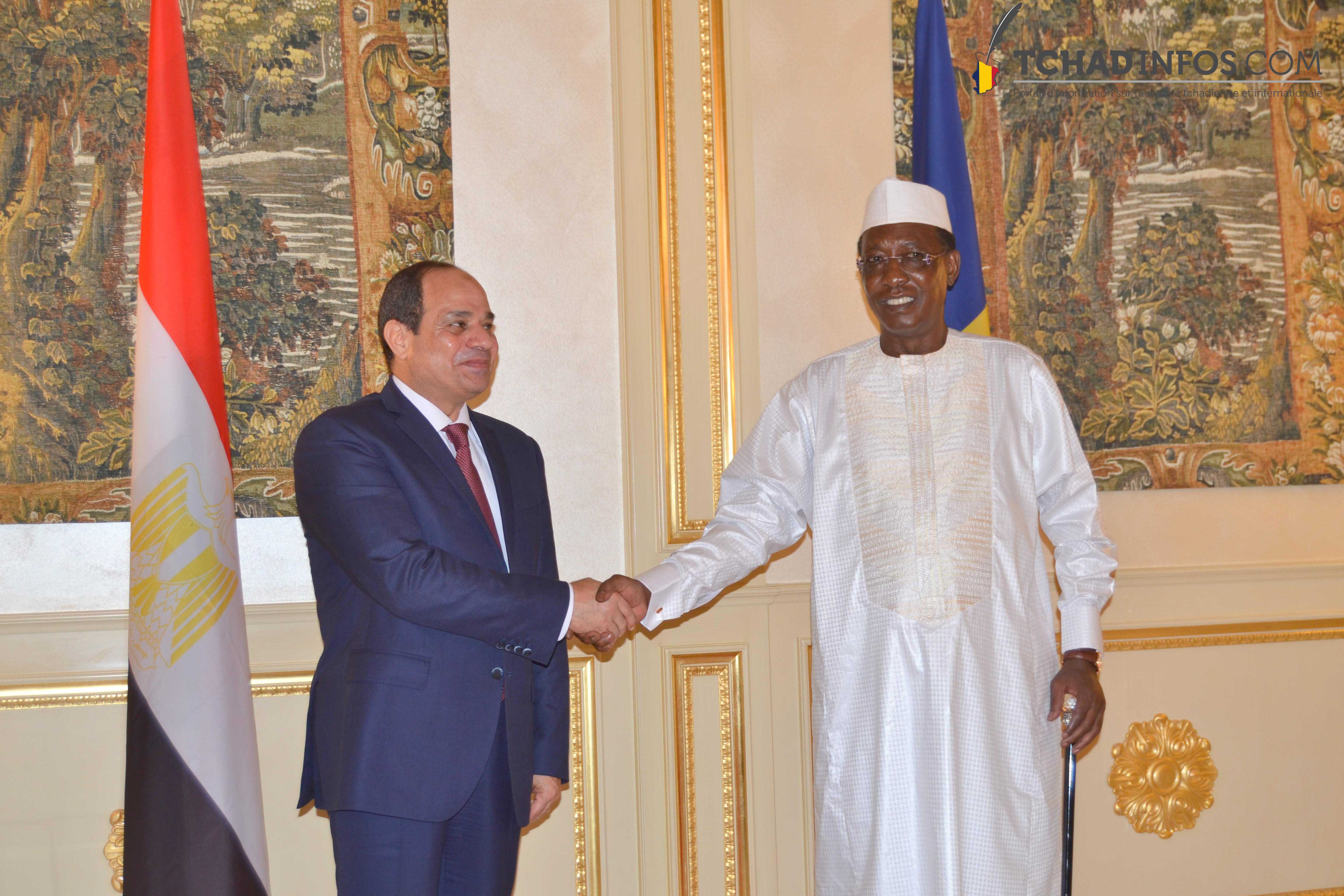 Tchad/Égypte : Le Président Abdelfatah Al Sissi en visite au Tchad