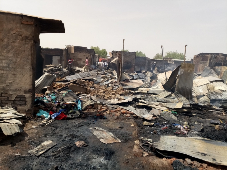 Incendie au marché d’Habbena : Plus de cent boutiques seraient parties en fumée