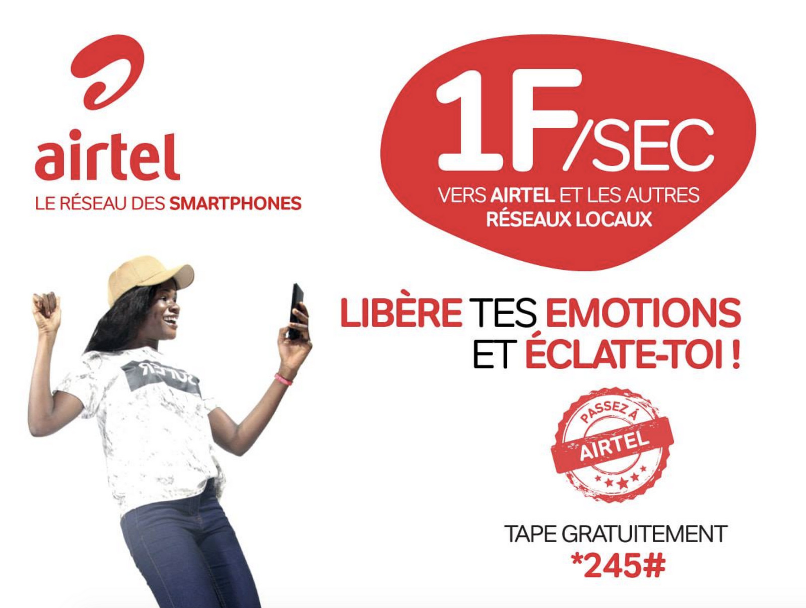 Airtel Tchad ramène le tarif de la communication téléphonique à 1F la seconde