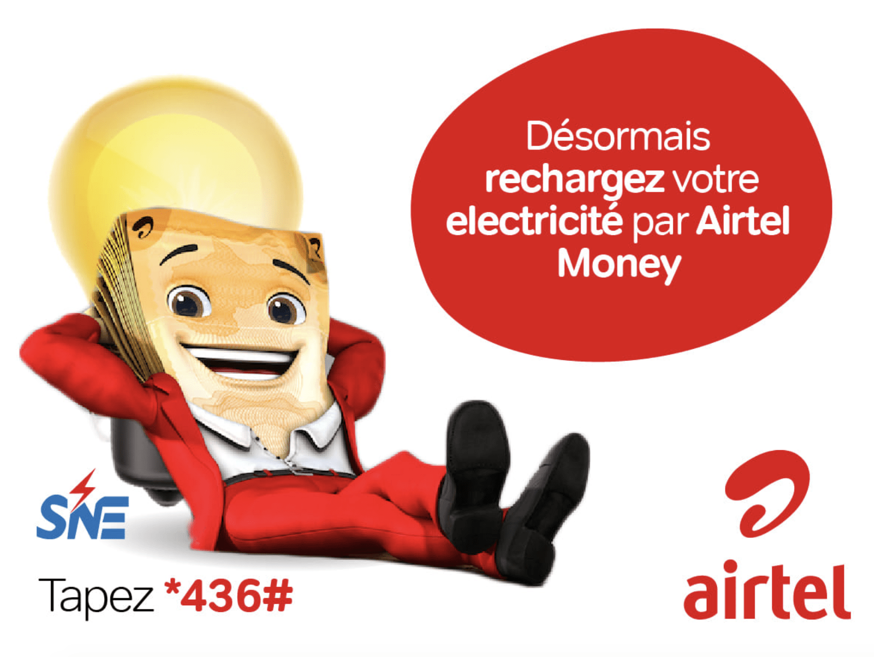 SNE : rétablissement du service de paiement des factures et recharges d’électricité via Airtel Money