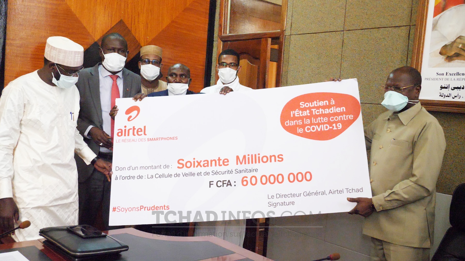 Coronavirus : Airtel Tchad donne 60 Millions de FCFA pour soutenir les Agents de Santé