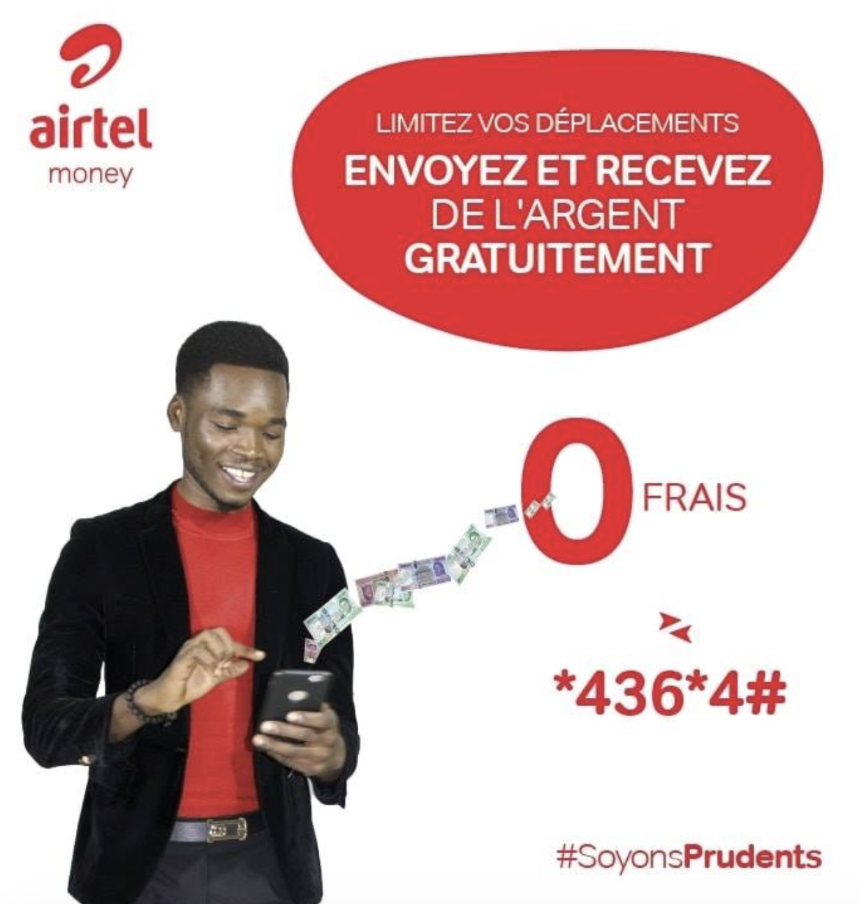 Coronavirus : Airtel Tchad supprime les frais de transfert d’argent par Airtel Money