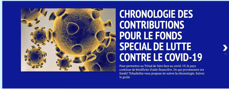 Coronavirus au Tchad : suivez la chronologie d’aides financières des personnes morales