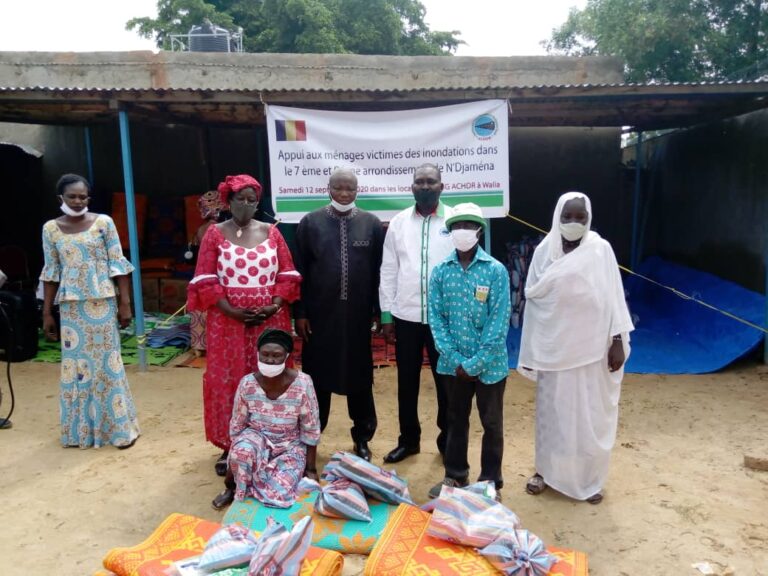 Tchad : l’ONG ACHDR remet des vivres et non vivres aux sinistrés des inondations