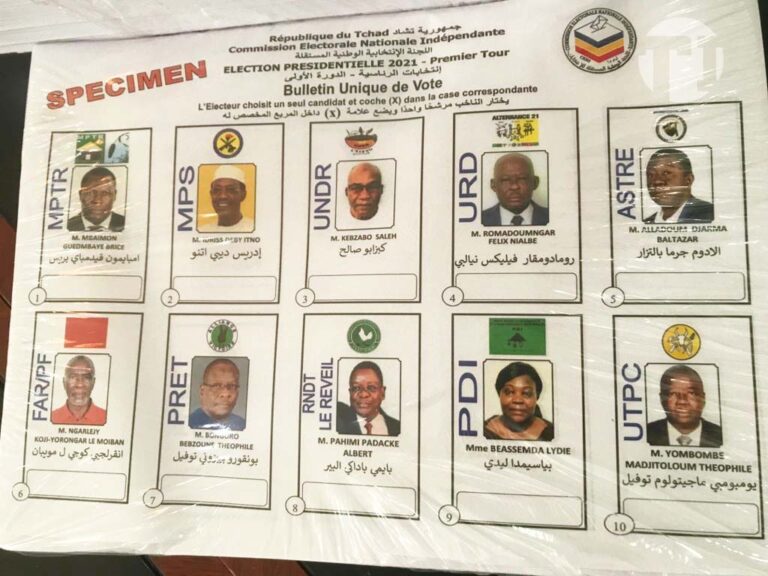 Tchad : des spécimens du bulletin de vote remis aux candidats à la présidentielle
