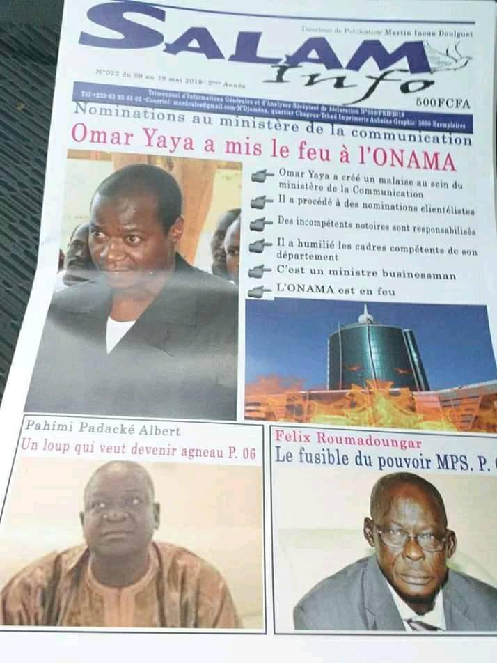 Tchad : la Hama suspend le journal Salam Info pour trois mois