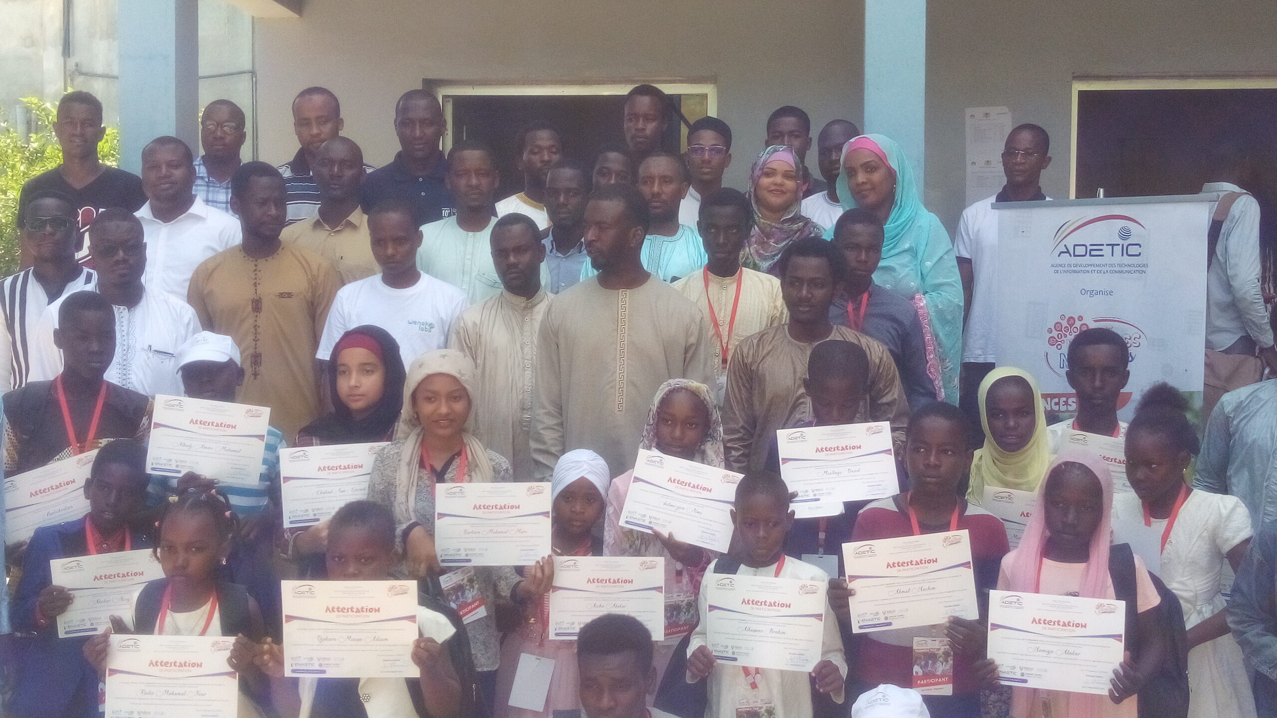 Tchad – Vacances numériques : 150 jeunes formés en TIC reçoivent leurs attestations