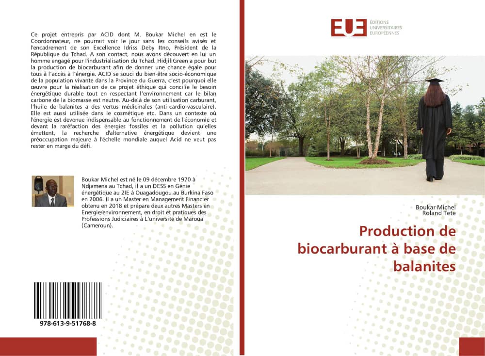 Tchad : Boukar Michel publie « Production de biocarburant à base de balanites »