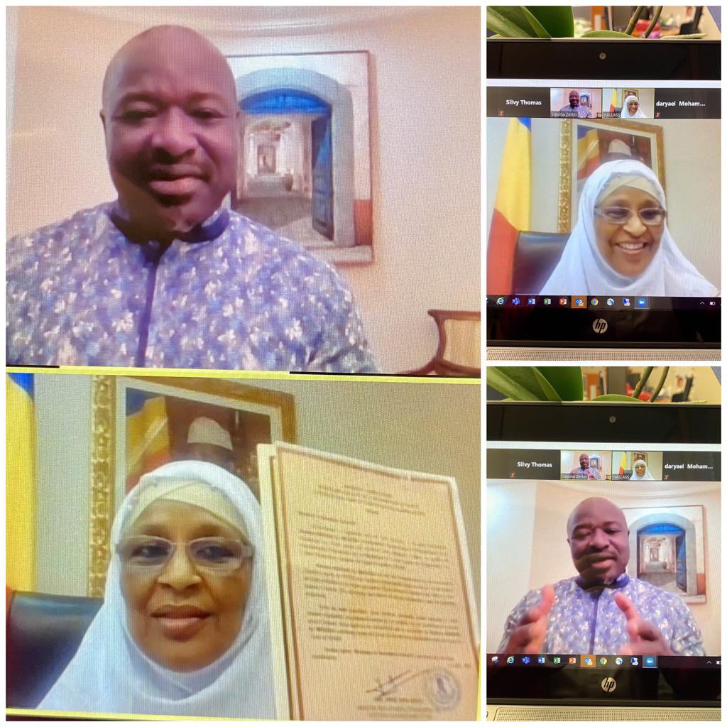 La représentante permanente du Tchad auprès de l’OTICE, Mariam Ali, présente ses lettres de créances
