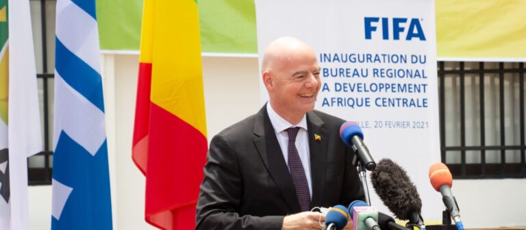 Sport : Gianni Infantino inaugure le nouveau bureau du développement régional de la FIFA  à Brazzaville