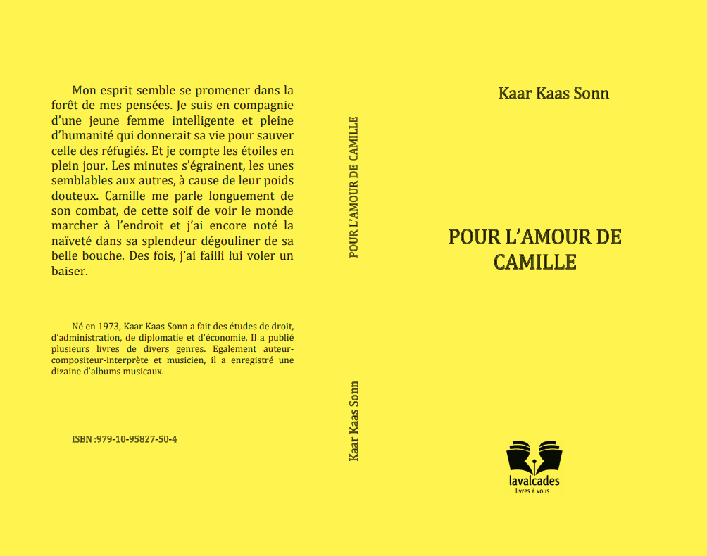 Kaar Kaas Sonn annonce la parution de son livre “Pour l’amour de Camille”