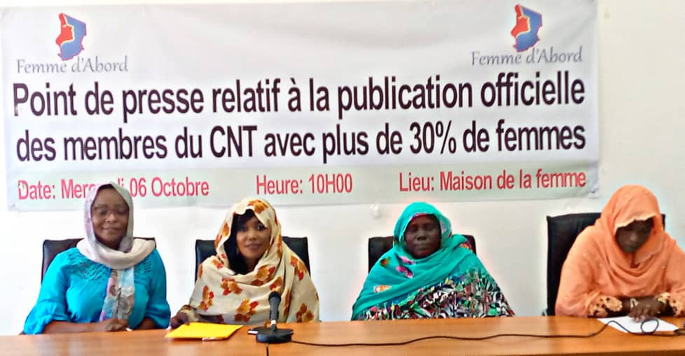 Tchad: l’association ”Femme d’abord” salue la désignation de plus de 30% de femmes au CNT