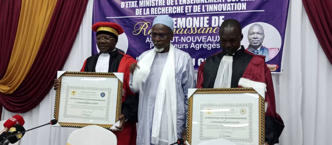 Une cérémonie de reconnaissance organisée à l’intention des deux premiers professeurs agrégés du Tchad