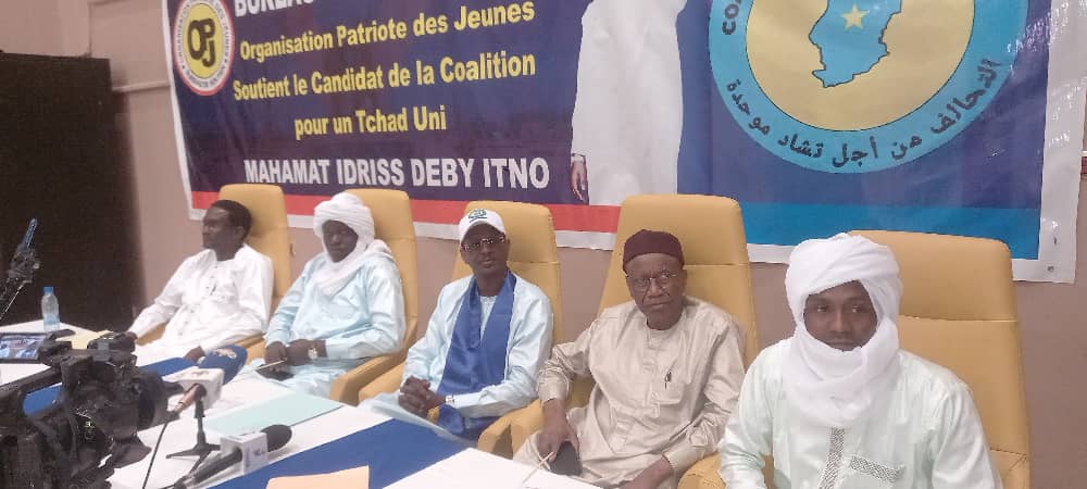 Présidentielle 2024 : le bureau “OJP” apporte son soutien au candidat de la coalition pour un Tchad uni, Mahamat Idriss Deby Itno