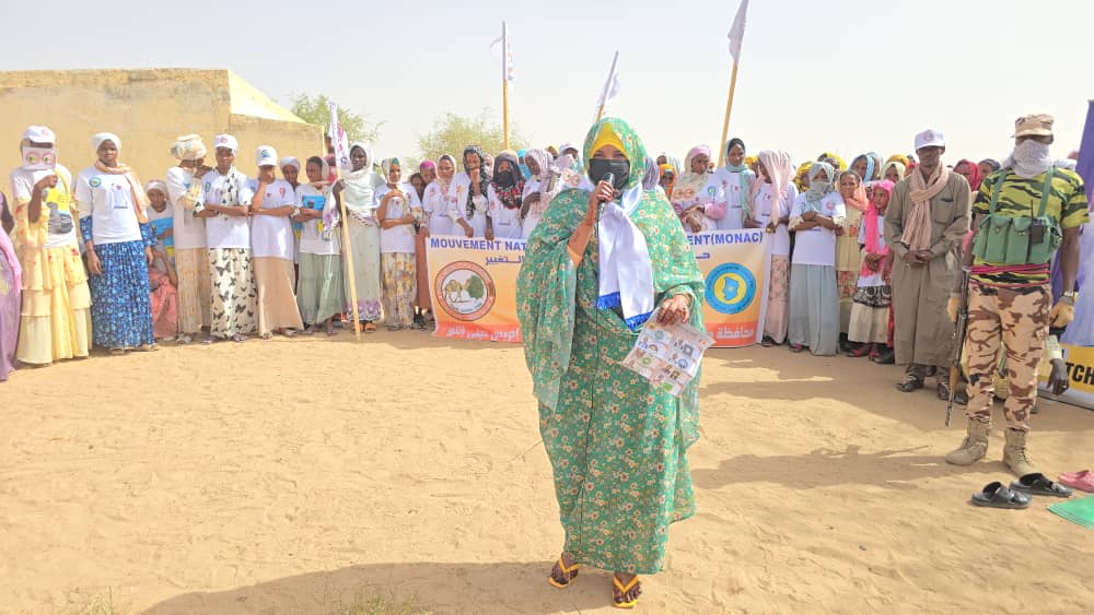 La Présidente du Mouvement National pour le Changement appelle la population de Sountaï et Aradib à voter pour la candidat de la Coalition Tchad Uni