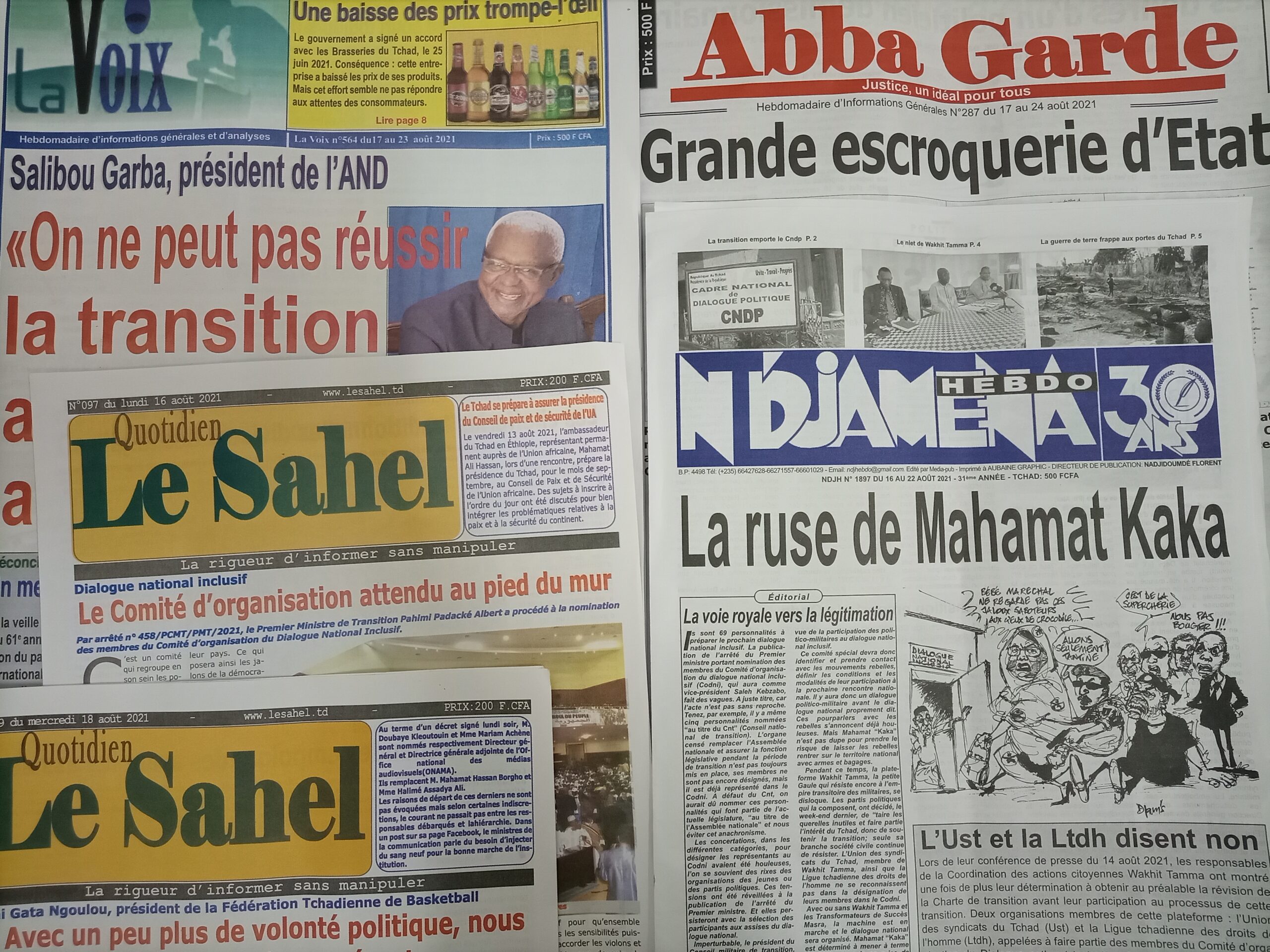 Revue de presse : le comité d’organisation du dialogue au cœur de la controverse, Mahamat Kaka montre ses muscles et les Sao juniors version basketball qui font honneur au Tchad