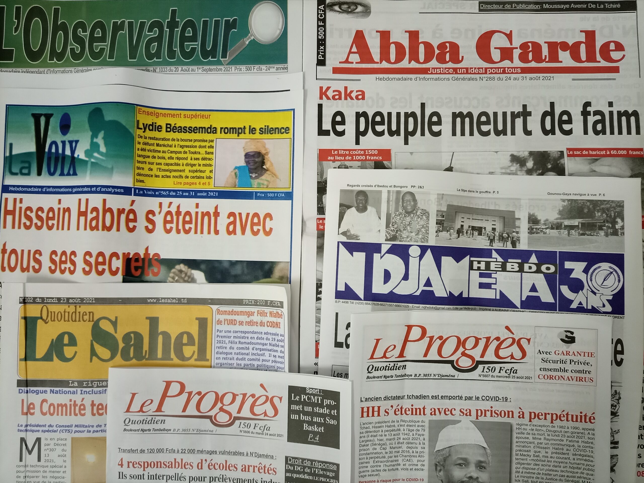 Revue de presse : Hissène Habré emporte avec lui ses secrets dans la tombe, le Tchad ramène au pays la moitié de son contingent dans la zone des trois frontières et la cherté de vie qui fragilise les ménages